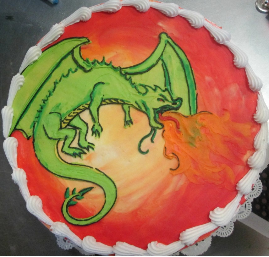 Новогодний торт в год дракона