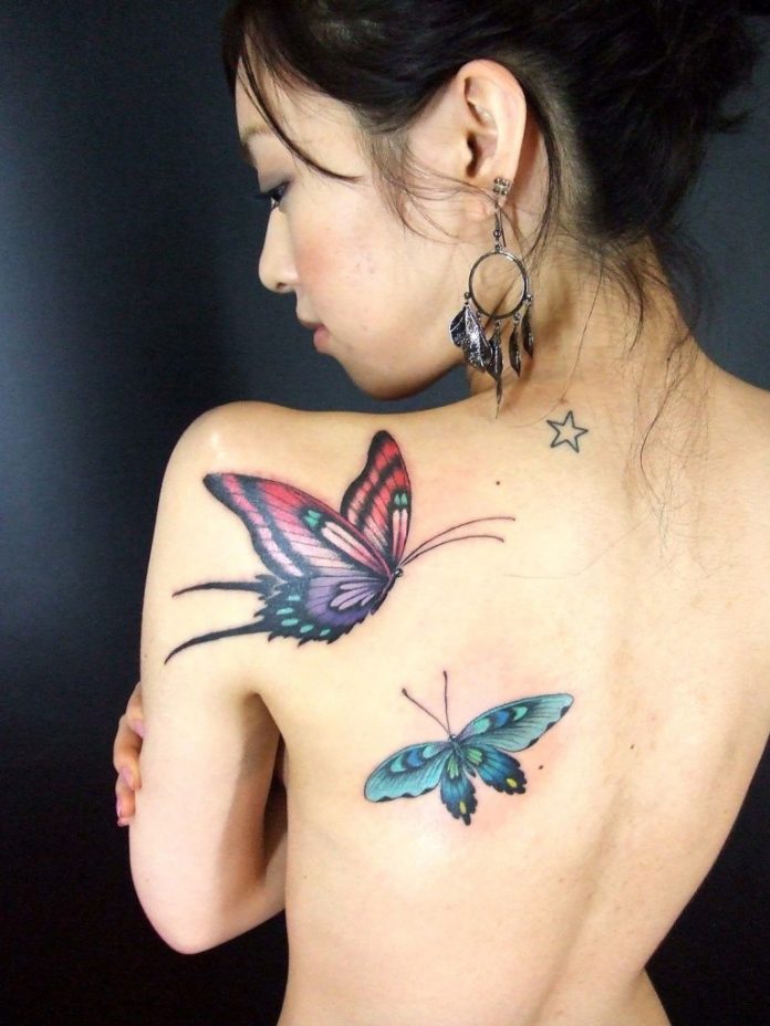 Татуировка для девушек - бабочки