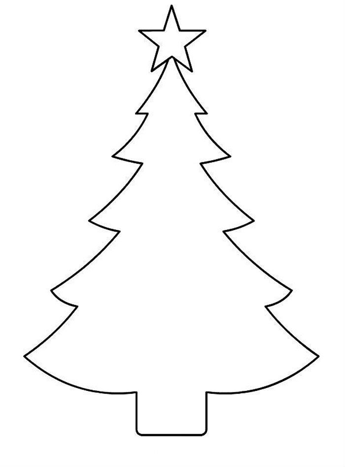 Cutout template Christmas tree
