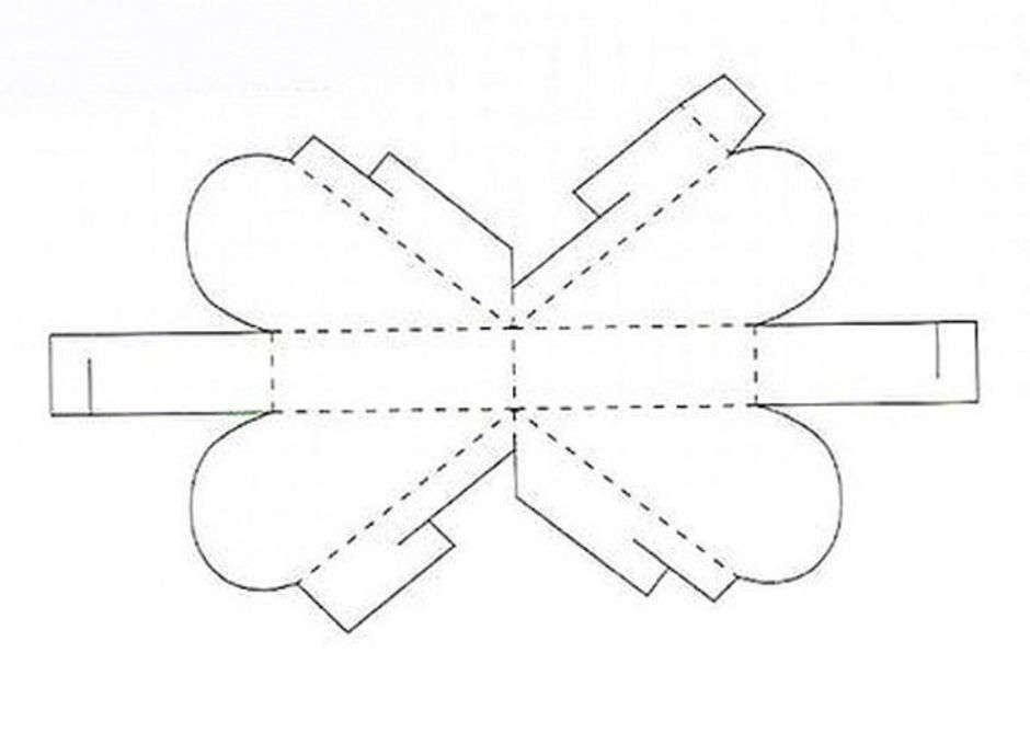 Схема коробочки с сердечками